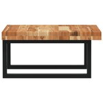 vidaXL Étagère de vasque murale acier et bois massif d'acacia