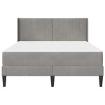 vidaXL Cadre de lit avec matelas Gris clair 140 x 200 cm Velours