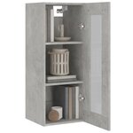 vidaXL Armoire murale suspendue Gris béton 34 5x34x90 cm