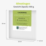 ACROPAQ lot 6 toiles à Peindre tendues avec châssis 20x20 cm- Surface en Coton de qualité supérieure 280 g/m²- FSC sans acide