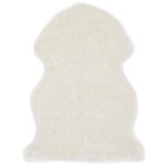 vidaXL Tapis 60 x 90 cm Peau de mouton synthétique Blanc