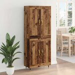 vidaXL Haut Armoire Bois Ancien 69 5 x 34 x 180 cm Bois d'ingénierie