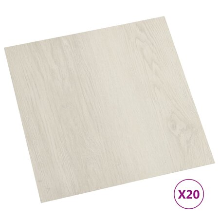 vidaXL Planches de plancher autoadhésives 20 Pièces PVC 1 86 m² Beige