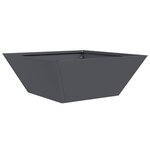 vidaXL Ensemble de 5 jardinières de jardin en anthracite 40x40x15 cm en acier.