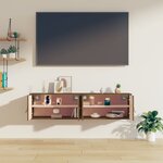 vidaXL Armoires murales 2Pièces Marron miel 60x30x30cm Bois de pin massif