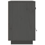 vidaXL Tables de chevet 2 Pièces Gris 40x34x55 cm Bois de pin massif