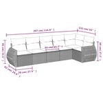 vidaXL Salon de jardin avec coussins 6 Pièces beige résine tressée