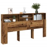 vidaXL Armoire de tête de lit vieux bois 200x19x103 5 cm