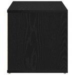 vidaXL Meuble TV avec tiroir Noir 80 x 34 x 35.5 cm Bois d'ingénierie