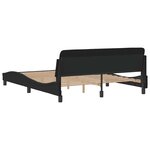 vidaXL Cadre de lit Dover noir 160x200 cm velours