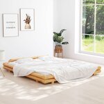 Vidaxl cadre de lit bambou 180x200 cm