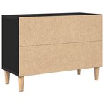 vidaXL Meuble TV en chêne noir - 69.5x30x50 cm  bois d'ingénierie