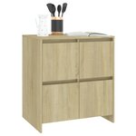vidaXL Buffets 2 Pièces Chêne Sonoma 70x41x75 cm Bois d'ingénierie