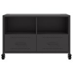 vidaXL Meuble TV noir 68x39x43 5 cm acier
