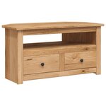 vidaXL Meuble TV d'angle 93x49x49 cm Pin solide Assortiment Panama