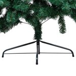 Vidaxl demi-arbre de noël artificiel avec led et boules vert 120 cm