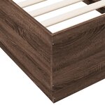 vidaXL Cadre de lit avec lumières LED chêne marron 90x190 cm