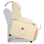 vidaXL Fauteuil Crème Tissu