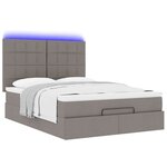 VidaXL Cadre de lit ottoman avec matelas taupe 140x200 cm tissu