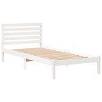 vidaXL Cadre de lit Blanc 100 x 220 cm Bois massif en pin