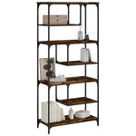 vidaXL Bibliothèque chêne fumé 81x36x176 cm bois d'ingénierie