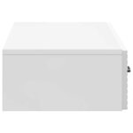 vidaXL Table d'appoint murale Blanc brillant 87 5 x 34 5 x 17 cm