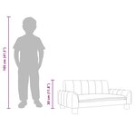 vidaXL Canapé pour enfants noir 70x45x30 cm similicuir