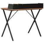 vidaXL Bureau Noir et marron 80x50x84 cm