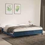 vidaXL Cadre de lit Bleu foncé 200x200 cm Velours
