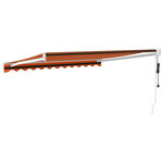 vidaXL Auvent rétractable automatique orange et marron 3 5x2 5 m