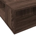 vidaXL Cadre de lit chêne marron 100x200 cm bois d'ingénierie