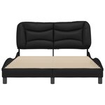 vidaXL Cadre de lit sans matelas Hvar noir 140x200 cm similicuir