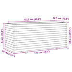 vidaXL Jardinière 110x40x49 5 cm bois de pin massif