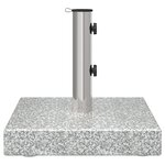 vidaXL Base de parasol à roulettes avec poignée granit gris 29 kg carrée