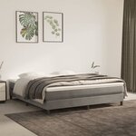 vidaXL Cadre de lit Gris clair 160x200 cm Velours