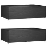 vidaXL Housses de salon de jardin 2 Pièces 12 œillets rectangulaire