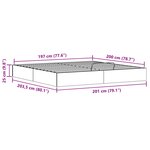 vidaXL Cadre de lit ottoman avec rangement Naturel 200 x 200 cm