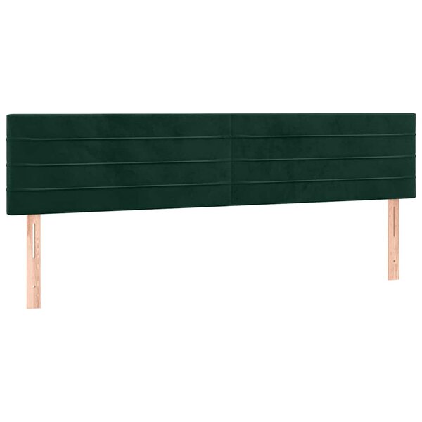 vidaXL Têtes de lit 2 Pièces Vert foncé 80x5x78/88 cm Velours
