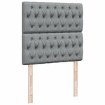 vidaXL Sommier à lattes de lit et matelas Gris clair 90x190 cm Tissu