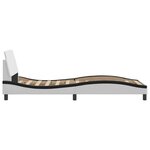 vidaXL Cadre de lit sans matelas blanc et noir 90x200 cm similicuir