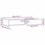 vidaXL Tiroirs de lit Chêne noir 80 x 36.5 x 16.5 cm Bois d'ingénierie