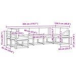 vidaXL Ensemble de canapés d'extérieur 7 pc Blanc et Beige