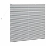 vidaXL Store de Fenêtre avec des rideaux Argent Aluminium