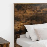 vidaXL Tête de lit avec tête de lit Chêne fumé 75 cm Bois d'ingénierie
