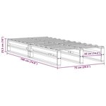 vidaXL Cadre de lit sans matelas blanc 75x190 cm bois de pin massif