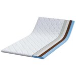 vidaXL Surmatelas en Coco Blanc 160 x 200 cm Tissu jacquard