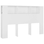 vidaXL Armoire de tête de lit Blanc 160x18 5x104 5 cm