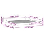 vidaXL Cadre de lit Marron 180 x 210 cm Bois massif en pin