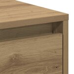vidaXL Table de nuit avec tiroir 2 Pièces chêne artisanal 45 x 34 x 44 cm