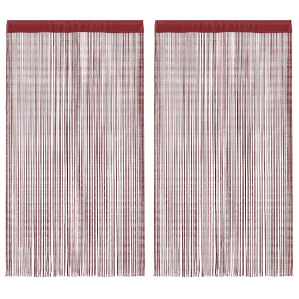 vidaXL Rideau en fils 2 Pièces 140 x 250 cm Bordeaux